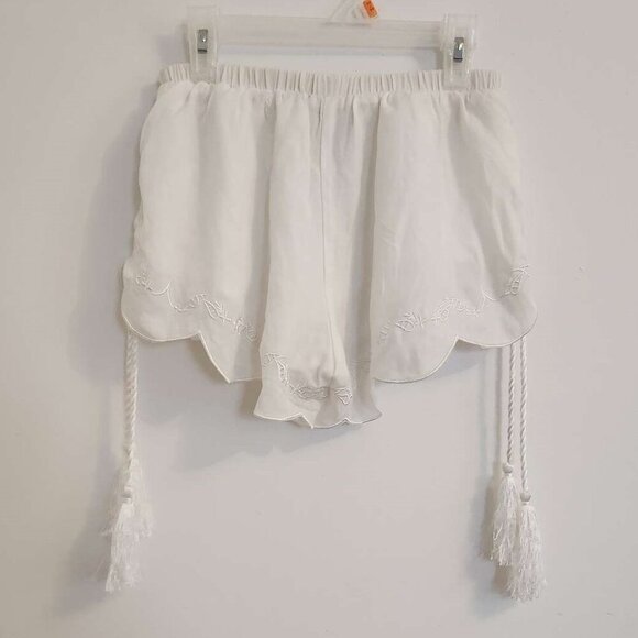 MinkPink Castaway Ivory Embroidered Two Piece Cami Top and Shorts Set Small b113 - Picture 4 of 16